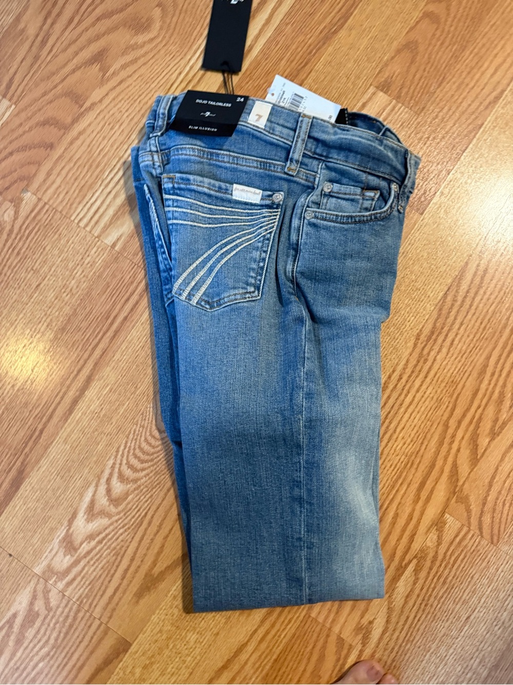 7 For All Mankind Women's Light Blue Skinny Jeans
